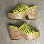 Marc Fisher  Hollis Platform Mule Espadrille Sandal Yellow Chartreuse Women’s 10 Photo 7
