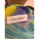 Calvin Klein NWT Spaghetti Strap Maxi Dress Blue/ Green Size 6 ruffled layer Photo 4