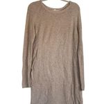 Anthropologie Moth Tunic Sweater Dress Top Oatmeal Size Medium Comfy Boho Photo 2