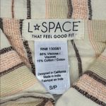 l*space L* Tan Notched Collar Crop Button Down Shirt Photo 7