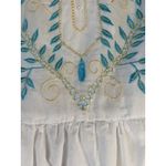 Peppermint Bay White Embroidered Coverup Dress Boho Resort Wear Floral Large Photo 9