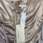 NWT A Peach Off Shoulder Gold Milkmaid Corset Crop Top Women's Size Large Photo 1