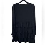 Show Me Your Mumu Top Tier Mini Dress Size SMALL Black Long sleeve Ruffle Photo 3
