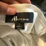 AB Studio  White Cardigan with Floral Accents Photo 2