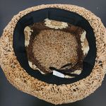 Women's Crochet Bucket Hat One Size Women's Brown Woven Sun Hat Photo 4