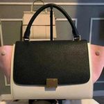 CELINE  Trapeze Two way black, white and pink color authentic hand bag. Photo 0