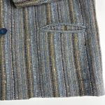 Vintage McNutt Irish Tweed Blazer Women's M Multi Stripe Shawl Collar Blue Size 6 Photo 1