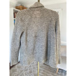 Chico's  Ribbed Wool Mohair Cardigan Open Front Neutral 2 L Quiet Luxury Parisian Photo 2