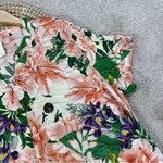 H&M  Women’s Tropical Resort Relaxed Multicolor Shortsleeve Tunic Top Dress XL Photo 6