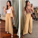 Madewell The Carley Wide-Leg Softdrape Pant in Desert Dune Tan XS Photo 2