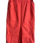 Newport News Vintage Pencil Skirt 10 Coral Pink Linen Pockets Lined Zipper Photo 0
