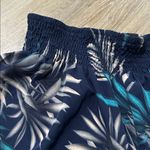 Tropical Print Women's Shorts Blue Size XL Photo 1