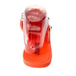 Schutz Nordstrom Lizzie Slides Sandal 9 Silver Studded Open Toe Bright Orange Photo 5