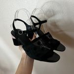 ZARA  Black Mesh Polka Dot Cylinder Block Colour Heels WOMENS 41 Photo 1