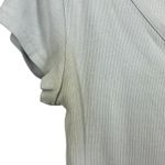 Guess  Women Blue Striped Short Sleeve Henley V Neck Rhinestone Logo Top Size L Photo 3