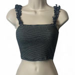 Mind Code ‎Striped Ruffle Strap Top Photo 0