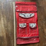 Hanging Cosmetic Beauty Organizer Bag Makeup Hair Skincare Travel Red Black 34” Photo 5