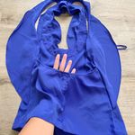 Foreign Exchange Royal Blue Tulip Ruffle Open Back Top S Photo 2