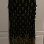 LA CERA Women Medium Green Rayon Paisley Print Sleeveless Midi Dress Buttons Gold Size undefined Photo 0