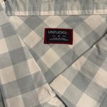 UNTUCKit Women's Santa Marzi Button down Shirt blue white check Size 18 NWT Photo 2