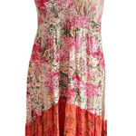 Angie High Low Dress Womens L Pink Festival Brunch Resort Coastal Cruise Beach Photo 0