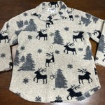 Lavon VTG  Reindeer Winter Acrylic Sweater Women Large Button Up Cozy Warm Fall Photo 0