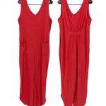 ANYBODY NWOT Coral Sleeveless Textured Knit Loungewear Jumpsuit Size Large Pink Photo 0