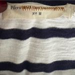 Pilcro  Anthropology Striped Navy and Red 3/4 Sleeve Top Size Medium EUC Photo 4