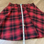 SheIn Red Plaid Mini Skirt ~ Lightweight Flannel School Girl ~ Women’s Size M Photo 6