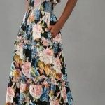 Anthropologie  Love the Label Kylie flower floral boho maxi dress large LP petite Photo 0