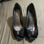 Lulu Townsend Black LT Mira Size 11 Peep Toe Heels Photo 3