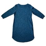 Loft Ann Taylor Classic Grey Blue Leopard Knit Sweater Tunic Dress Petite Large Photo 13
