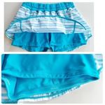 Lululemon Run Track Attack Skirt Skort Blue and White Stripe Athleisure Size 6 Photo 5