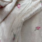 Vintage Lorelei Rosebud Print Full Length Robe w/Sash Photo 6