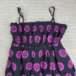 Free People  Leanna Dress Womens M Black‎ Purple Bandeau Summer Boho Empire Photo 9