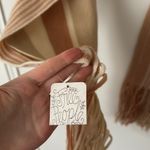 Free People  Striped Tan and Pink Scarf Photo 2