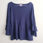 Lilly Pulitzer Clare Ruffle Sweater Blouse Photo 1