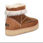 UGG Fluff Punk Shearling Leather Booties Boots Photo 3