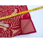 St. John  Sport Red Gold Metallic Shimmer Patterned Stretch Cocktail Knit Dress L Photo 7