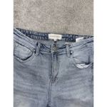 Risen Jeans Womens 7/28 High Rise Straight Hippie‎ Boho Distressed Light Stretch Blue Photo 3