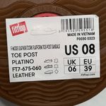 FitFlop  F-Mode FT7-675 Slide Sandal Platino Leather Cork Size‎ 8 Toe-Post Gold Photo 8