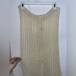 Odiva NWT Crochet Pullover Swimwear Cover Up Pants Size Large in Crème Color Photo 8