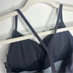 Stori Textured‎ Wash Striped Shelf Bra Racerback Tank Gray Size 6 Photo 2