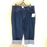 Kate Spade X Target NWT High Rise Straight Leg Wide Cuff Size 16 Blue Photo 1