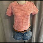 ZARA  Women’s Orange Textured cut off cropped knit Sweater Photo 0