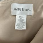 David's Bridal NWT  Champagne One Shoulder Party Dress Sz 4 Photo 6