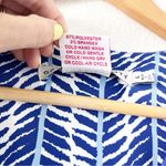 Gretchen Scott Jersey Border Town Dress in Blue Wildcat Size L Photo 6