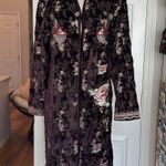 Boston Proper Heavily embroidered velvet long jacket Photo 0