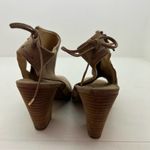Paul Green Cayenne Heels Sandals Open Toe beige tan leather cutouts US Size 6.5 Photo 4