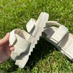 Stradivarius  beige adjustable double strap slip sandals in size 7 Photo 3